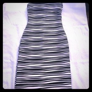 Bebe Calve Length Strapless Dress